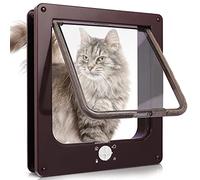 Chatière 4 Positions, Facile à Installer Excellente qualité - Chatière résistante aux intempéries pour Portes intérieures et extérieures, idéale pour Les Chats et Les Petits Chiens 23.5 * 27 * 5,5 cm