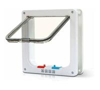 Chatière 4 Positions Verrouillable, Tunnel Cache Découpe, Pour Chat/Chien, Installation Facile