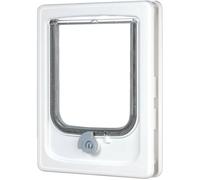 Chatière 4 positions - ZOLUX - L20 x H25 cm - Pour porte bois, PVC, métal - Catwalk - Blanc