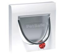 PetSafe - Chatière Classique Staywell sans tunnel, 4 Positions de Verrouillage Manuel - Fermeture magnétique, Résistante, Blanc