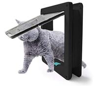 Chatière à Chatière pour Chat avec Tunnel Cache Découpe Chien Porte de Chat avec Serrure pour Petit Animaux Cat Mate ( Noir S )