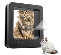 Chatière à puce électronique avec collier RFID, 4 modes de verrouillage, porte automatique résistante aux intempéries pour chats et petits chiens, commande à distance, entréesortie sécurisée pour l
