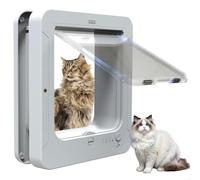 Chatière à puce électronique avec collier RFID, 4 modes de verrouillage, porte automatique résistante aux intempéries pour chats et petits chiens, commande à distance, entréesortie sécurisée pour l