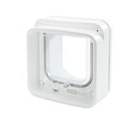 Chatiere a Puce électronique Connecté - Blanc - 142 mm x 120 mm (Livré sans le Hub)