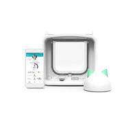 SUREFLAP Chatiere a Puce électronique Connectée 142 mm 120 mm Livré avec le Hub Blan Blanc