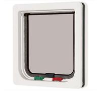 Chatière - Cat Mate - Verrouillage 4 voies - Blanc - 19,2 x 20 cm