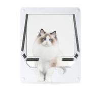 Chatière, Chatières pour Portes en PVC, Chatière Magnétique À Verrouillage Manuel À 4 Voies pour Portes en Bois, Installation Facile, Porte Silencieuse Et Résistante Aux Intempéries p XL-Thin Version