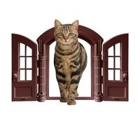 Chatière de fenêtre | Cadre d'entrée Anti-évasion pour Chiot | Chatière intérieure Style français avec Doubles Panneaux 24,00 x 27,51 x 7,19 cm | pour intérieur : Porte de Chambre, Garage et Couloir