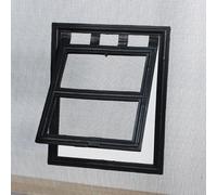 Chatière de moustiquaire de Porte ou Baie Vitrée H25 cm x L20 cm Noir