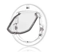 Chatiere Double Vitrage Ronde,Chatiere pour Chat,Porte pour Chat pour Fenêtre Chatière,Portes pour Chat Verrouillables À 4 Voies,Petite Porte pour Animaux De Compagnie pour Chats,