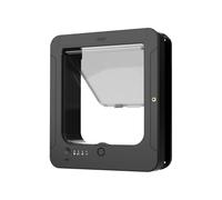 Chatière Électronique | Porte Électronique pour Animaux À 4 Sens avec Télécommande Et 2 Colliers Capteurs | Ouverture À Battant pour Chats - pour Intérieur Extérieur Mur Patio Balcon mais