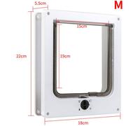 Chatière étanche avec système de verrouillage rotatif à 4 positions pour chat et petit chien, facile à installer et à utiliser, ...