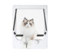 Châtière Grande Taille - Porte ABS Sécurisée Verrouillable pour Gros Chats Et Petits Chiens | Clapets De Sécurité À Double Battant Et Accès Bidirectionnel | Trappe Animaux Installation Facile