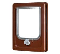 Chatière marron 4 positions 19.8 x 25 cm pour chat