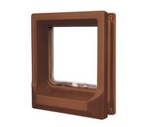 Chatière Porte Bois Magnétique 4 Positions Marron