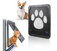 Chatiere pour Chat 29 x 24 cm Trappe pour Chien Moustiquaire de Porte Automatique Isolante Chatières pour Chats Chattiere à Chat Noir Verrouillable Facile à Installer pour Moyen Petit Chat Chien