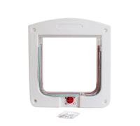 Chatiere pour Chat, Chatières pour Chien Intérieure, Chatière pour Animaux À Verrouillage À 4 Voies pour Portes Intérieures Et Extérieures, Chiots, Chatons 24x22 Cm