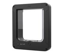 Chatiere pour Chat Détection de Chats intelligents, contrôle Porte, Direction d'entrée et Sortie, Trou Reconnaissance Intelligent, électronique Automatique pour Porte(Black)