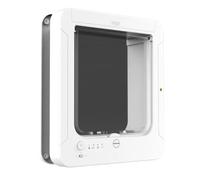 Chatiere pour Chat Porte à Induction électronique for Chiens et Chats, Coffre-Fort Automatique Intelligent for Animaux de Compagnie, avec capteur Puce, Direction contrôlable pour Porte(White Color)