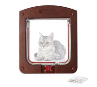 Chatière pour Chats,Chatière révolutionnaire pour Chat,ChatièrepourChat avec Magnétique à 4 Voies,Portes de Passage sécurisées et fenêtres pour Animaux de Compagnie,24x20x3
