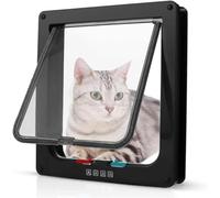 Chatière pour Chats, Verrouillage à 4 Voies Chatière 28 * 25 * 5.5cm pour Chats et Petits Chiens de circonférence <75cm, Facile à Installer et à Utiliser (XL)