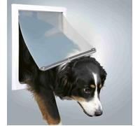 Chatière pour chiens, 2 positions, avec tunnel M-XL: 36 × 46 cm, blanc YYV