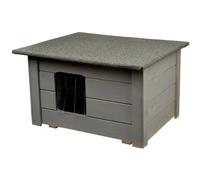 Chatière pour chiens et chats Woodok, isolée, gris sapin