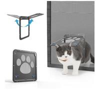 Chatiere pour Moustiquaire Facile à Installer La Liberté de Chat Verrouillable Moustiquaire de Porte pour Petit/Moyen Chat/Chien