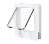 Chatière pour porte - Porte pour chien - Installation facile - Porte pour chat - Porte murale - Porte extérieure résistante aux intempéries pour animaux de compagnie, chats, chiens, chatons, chiots