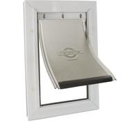 PetSafe Chatière pour Chat et Petit Chien, en Aluminium, Isolante et résistante, Panneau de Fermeture Inclus, Facile à Installer, Non Compatible avec Le Verre - S