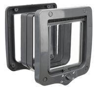 Chatière Trixie 4 voies étanche & silencieuse avec tunnel, 20x22 cm, trappe 14x15,5 cm, gris - Réf. 44232