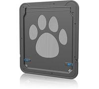 Chatire pour Chat Porte de Chat avec Serrure Chatire Verrouillable en ABS Facile Installer Noir