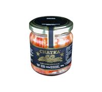 Chatka - Conservation au format traditionnel contenant de pattes de crabe royal rouge et de chair de crabe émiettée, préparée pour une utilisation culinaire (150 gram)