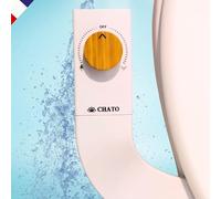 CHATO Bidet Japonais - Kit Bidet WC Japonais PREMIUM - Marque Française Qualité Supérieure - Toilette Japonaise Double Buses - Modulable Gauche/Droite - Installation Facile - Hygiénique, Ecologique