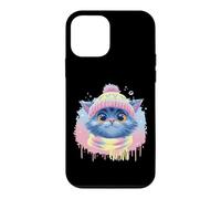 Chaton aux Yeux Larges Hiver Mignon félin Portrait Graphique Chat Coque pour iPhone 12 Mini