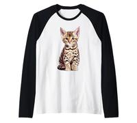 Chaton du Bengale Croquis Dessin Art Amoureux des Chats Manche Raglan