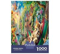 Chaton Jigsaw Puzzle Jeu Difficile pour Les 1000 Pièces Pet Mignon Puzzles Décoration Intérieure Idées Cadeaux Aux Adultes Et Enfants 52x38cm/1000pcs