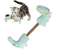 Chaton Jouets en Dentition | Little Dinosaur Kitten Peluche Jouet en peluche | Puzzle de chat interactif avec cloches, boule d'animal, bâtonnets de dentition, divertissement intérieur intérieur
