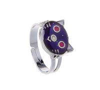 Chaton mignon amusant à changement de couleur et d'humeur, pour sensation d'émotion, bague de température, décoration de bijoux
