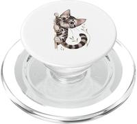 Chaton mignon regardant avec de grands yeux Art PopSockets PopGrip pour MagSafe