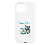 Chaton Plongeur Professionnel avec Bol à Poisson Coque pour iPhone 15