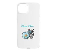 Chaton Plongeur Professionnel avec Bol à Poisson Coque pour iPhone 15 Plus