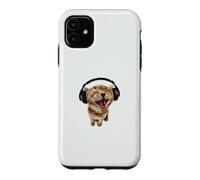 Chaton Portant des écouteurs Chantant Amateur de Musique Mignon Coque pour iPhone 11