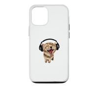 Chaton Portant des écouteurs Chantant Amateur de Musique Mignon Coque pour iPhone 12/12 Pro