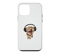 Chaton Portant des écouteurs Chantant Amateur de Musique Mignon Coque pour iPhone 12 Mini