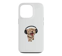 Chaton Portant des écouteurs Chantant Amateur de Musique Mignon Coque pour iPhone 13 Pro