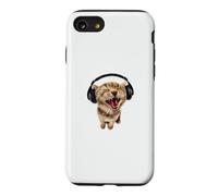 Chaton Portant des écouteurs Chantant Amateur de Musique Mignon Coque pour iPhone SE (2020) / 7/8