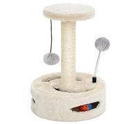 Chaton Potau Cat Tree, Griffing Cat Scratch Potte Potau, Sisal Gratoire pour Chat, Jouet interactif avec Pendentif Balle, conçu pour Les Petits Chats Blancs