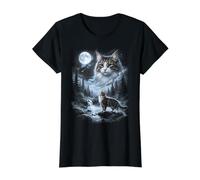 Chaton rétro norvégien avec Lune des années 90 T-Shirt Graphique avec Valeur