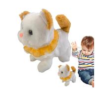 Chaton robot jouet interactif, chat robot qui marche et aboie - Chat robot marchant et remuant la queue - Jouet interactif de chaton pour garçons filles